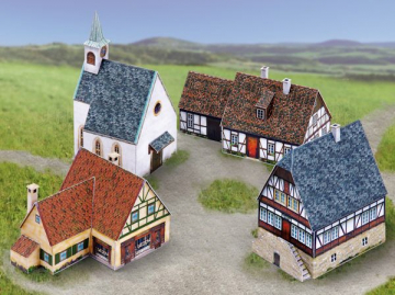 Modellbau: Kleines Dorf-Ensemble