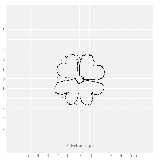 Motivstempel Herzliche Blüte - Fläche und Kontur